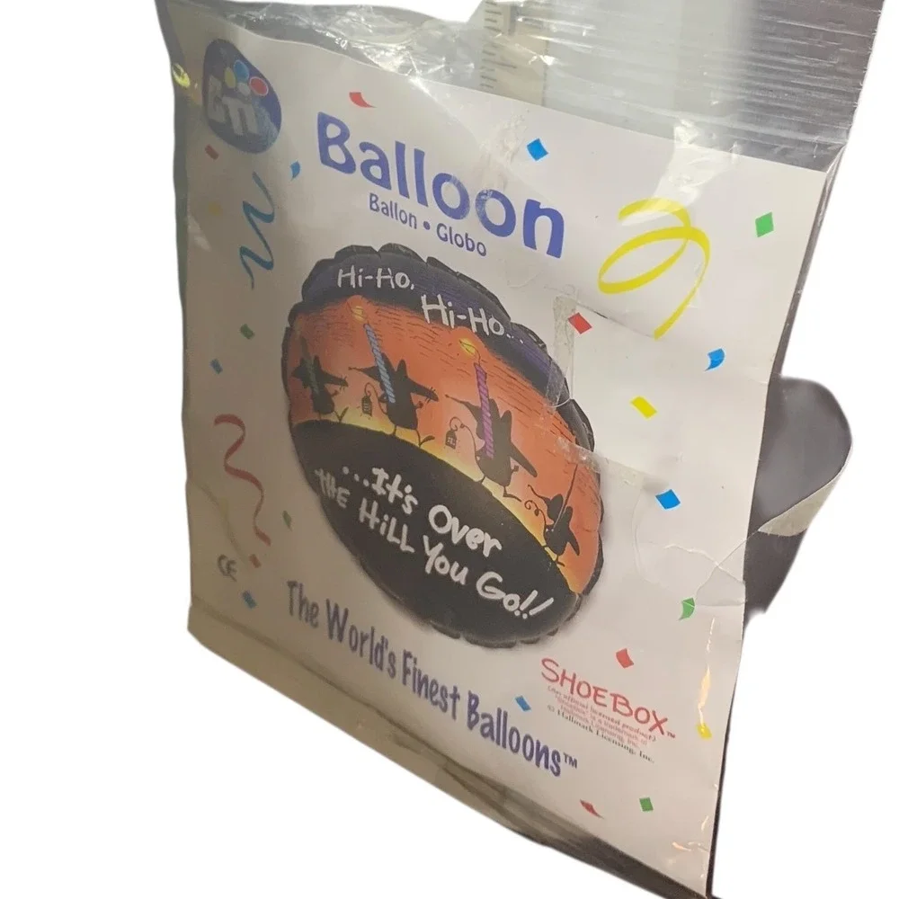 CTI Shoebox Hallmark Over the Hill Mylar Balloon Vintage Birthday Gag Gift Party